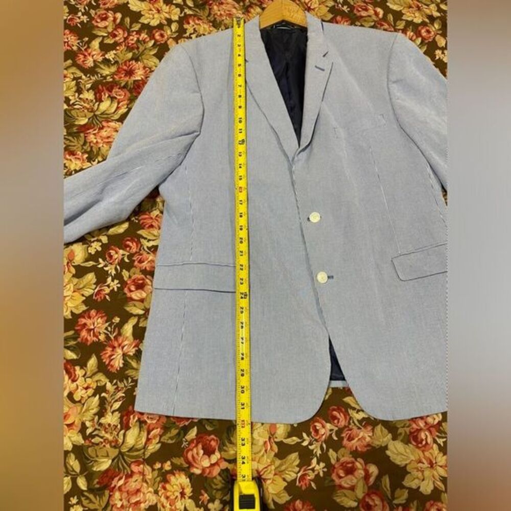 Tommy Hilfiger Light Blue Striped Blazer Sports Coat Mens Size 44 - Picture 3 of 10